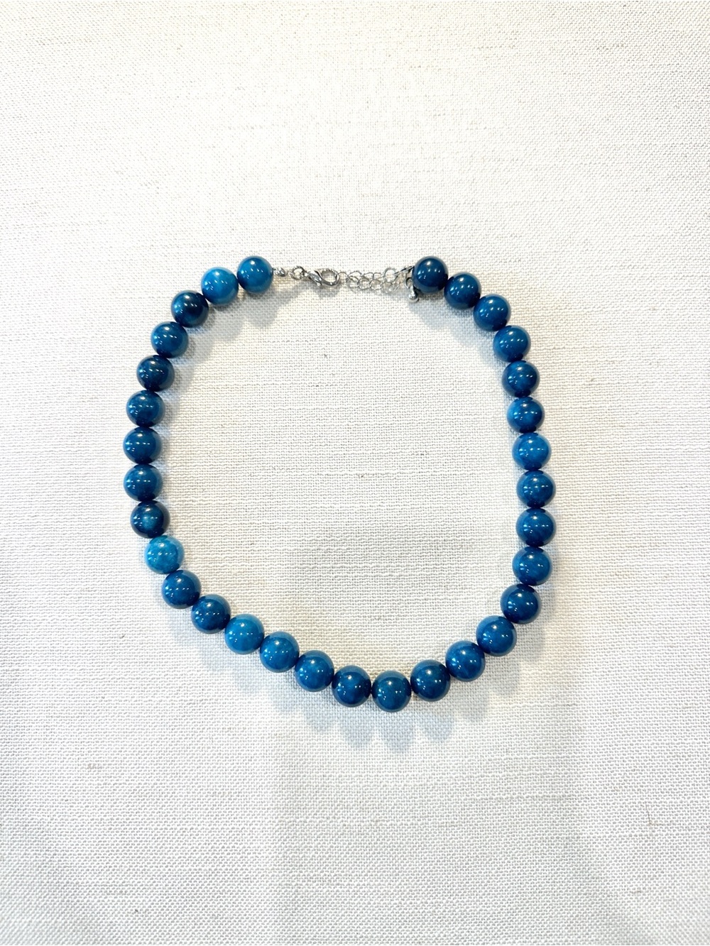 Chunky Blue Beaded Necklace